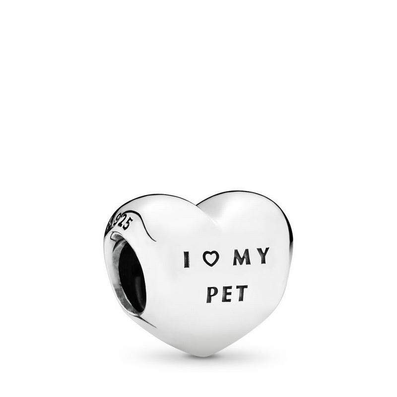 Pandora I Love My Pet Charm Ireland - Sterling Silver/Cubic Zirconia - 126358SHU